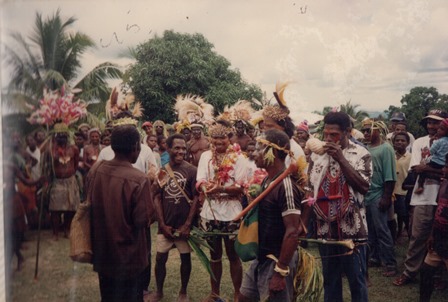 Jungle People People who live in the jungle of Papua New Guinea gather together after the Catholic Mass is celebrated.